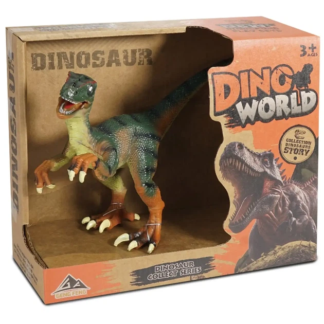 Іграшка Динозавр Велоцираптор великий Dino World CJ-4960863 Різнокольоровий shop (6900072600709) - Фото 2 Іграшка Динозавр Велоцираптор великий Dino World CJ-4960863 Різнокольоровий shop (6900072600709) - изображение 2