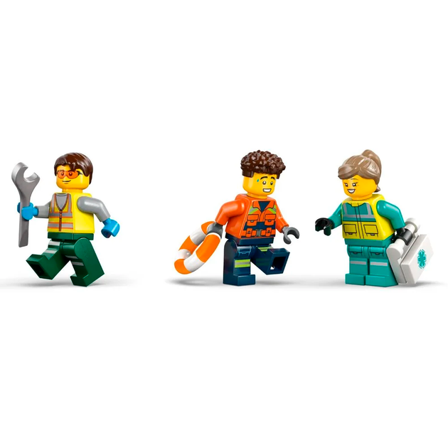 Конструктор LEGO City Ремикс самолёта, сервисного грузовика и судна на воздушной подушке 990 деталей (60505) - изображение 7
