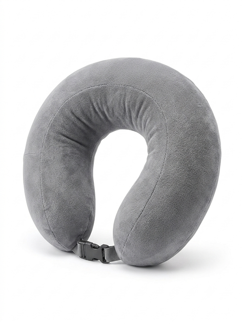 Сумка-подушка для путешествий на шею 79×18 см с двумя ремешками серая (rBPillow-2000) - изображение 2