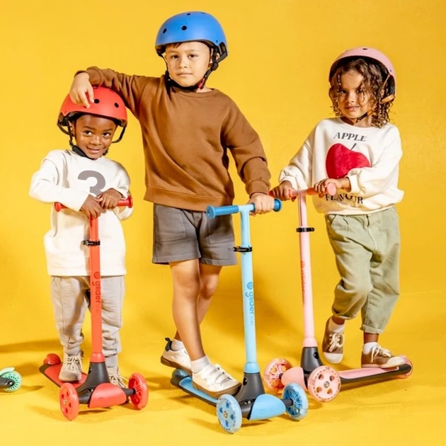Самокат YVolution YGlider KIWI 120х70 мм синий LED-подсветка 2,9 кг для детей 3-10 лет - изображение 9
