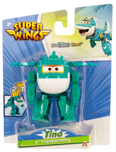 Игровая фигурка-трансформер Super Wings Тино 10 см ударопрочный пластик робот/самолет - изображение 3