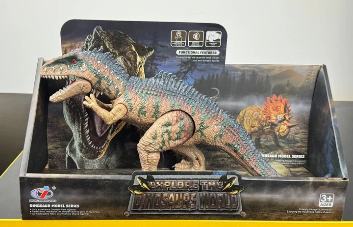 Фигурка тираннозавра со звуковым эффектом Dino Toys, подвижные лапы - Фото 2 Фигурка тираннозавра со звуковым эффектом Dino Toys, подвижные лапы - изображение 2