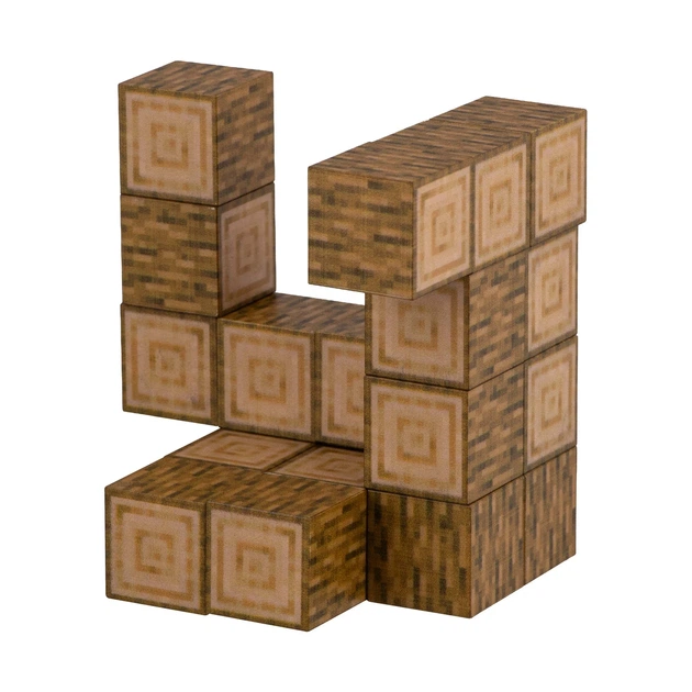 Магнитный конструктор Same Toy Creative Set Wood 20 эл Дерево Коричневый - изображение 2