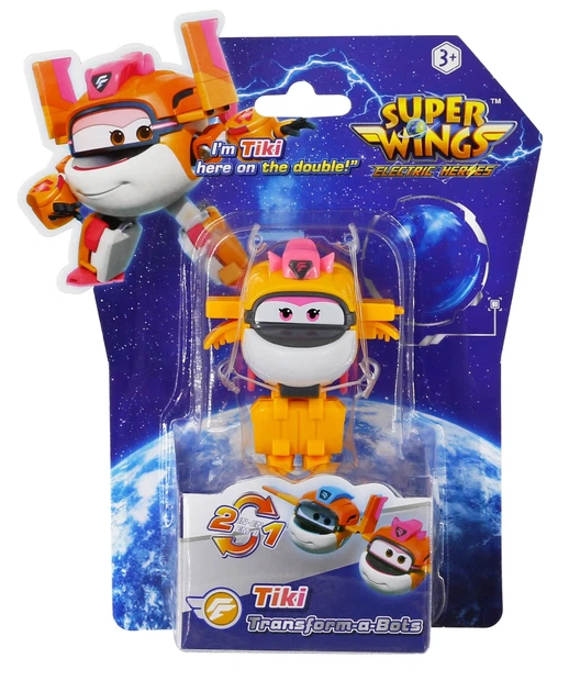 Игровая фигурка-трансформер Super Wings Tiki 5 см ударопрочный пластик робот/самолет - изображение 9