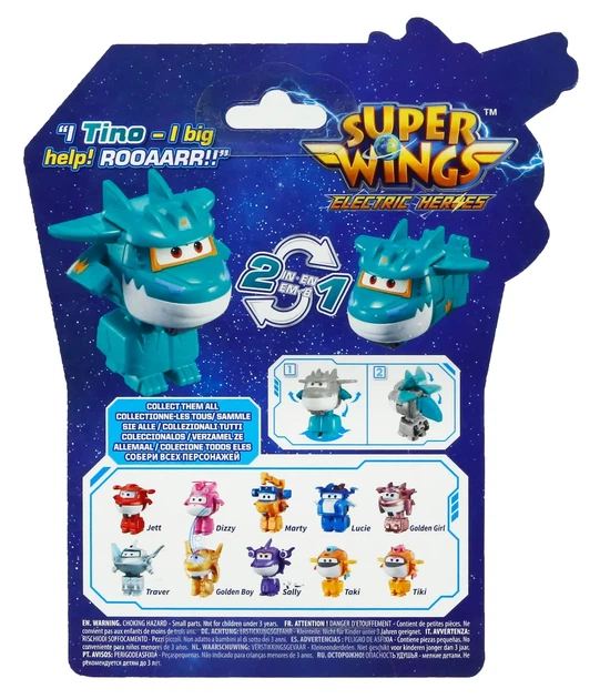 Игровая фигурка-трансформер Super Wings Transform-a-Bots Тино (Tino) - Фото 6 Игровая фигурка-трансформер Super Wings Transform-a-Bots Тино (Tino) - изображение 6