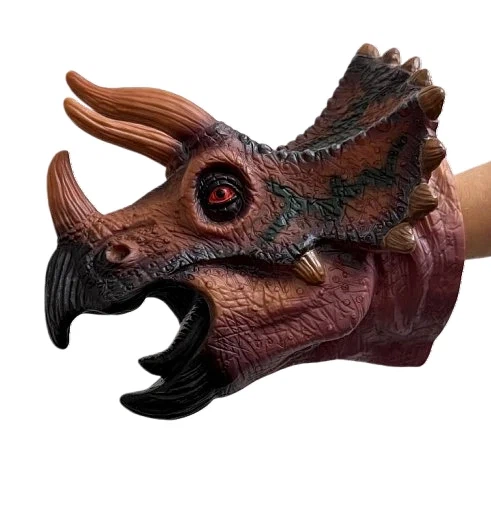 Іграшка-рукавичка Трицератопс великий Dino Toys - Фото 1 Іграшка-рукавичка Трицератопс великий Dino Toys - зображення 1