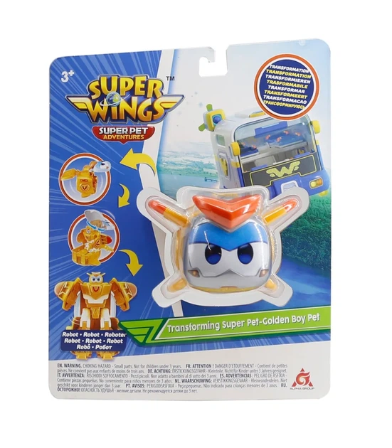 Игровая фигурка-трансформер Super Wings Золотой Мальчик любимец (Golden Boy pet) - изображение 7
