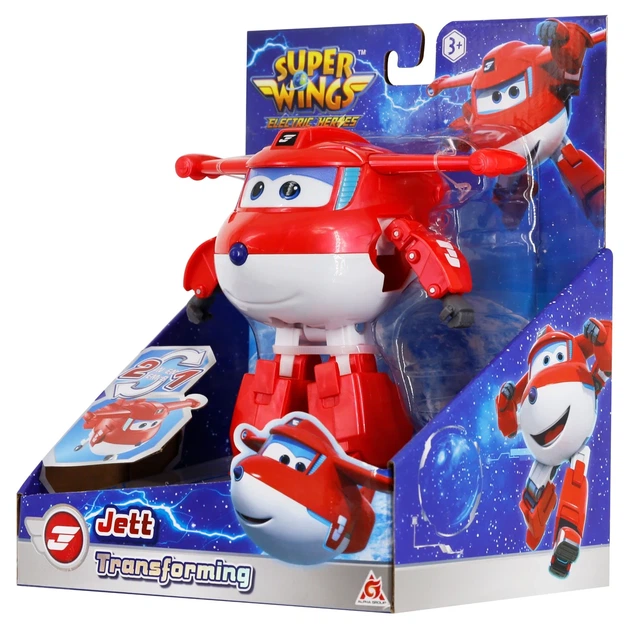 Игровая фигурка-трансформер Super Wings Джетт робот/самолет ударостойкий пластик 12,5 см - изображение 7