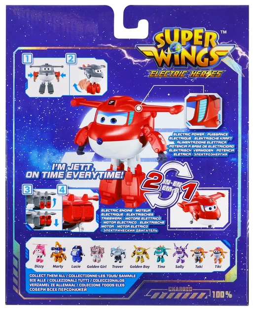 Игровая фигурка-трансформер Super Wings Джетт робот/самолет ударостойкий пластик 12,5 см - изображение 9