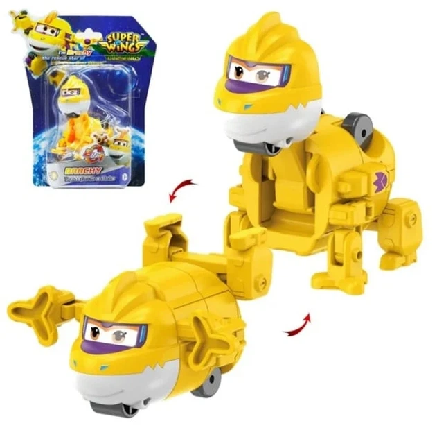 Игровая фигурка-трансформер Super Wings Брахи 5 см ударопрочный пластик робот/самолет - Фото 3 Игровая фигурка-трансформер Super Wings Брахи 5 см ударопрочный пластик робот/самолет - изображение 3