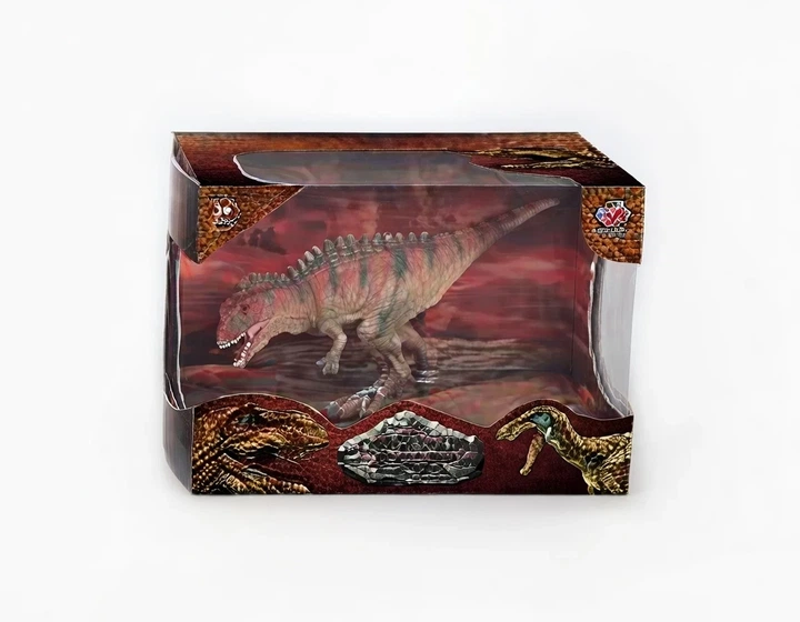 Фигурка динозавра серо-красная, Dino Toys, для коллекции - Фото 1 Фигурка динозавра серо-красная, Dino Toys, для коллекции - изображение 1