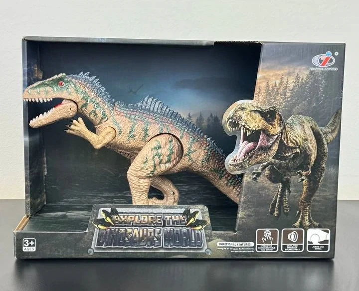 Фигурка динозавра Тираннозавр коричневый Dino Toys 55231 со звуком - Фото 6 Фигурка динозавра Тираннозавр коричневый Dino Toys 55231 со звуком - изображение 6