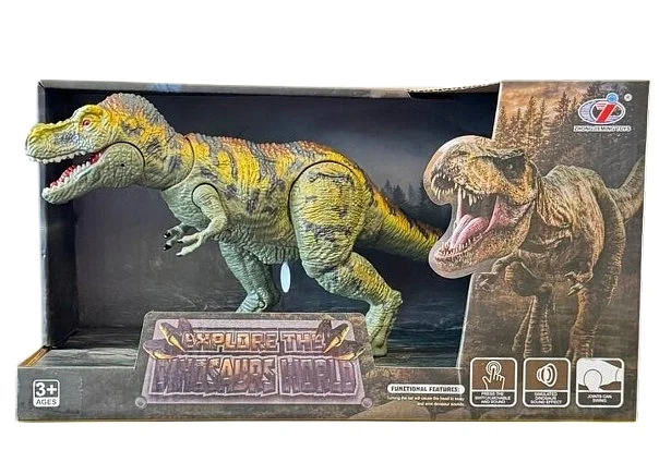 Фигурка динозавра Тираннозавр Dino Toys 55217 с подвижной челюстью и звуком - Фото 1 Фигурка динозавра Тираннозавр Dino Toys 55217 с подвижной челюстью и звуком - изображение 1