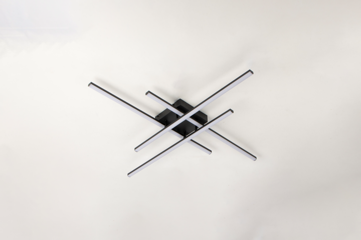 Керована світлодіодна люстра LINE 70W 4L-RC-850x850x90-BLACK-230-IP20 - изображение 12