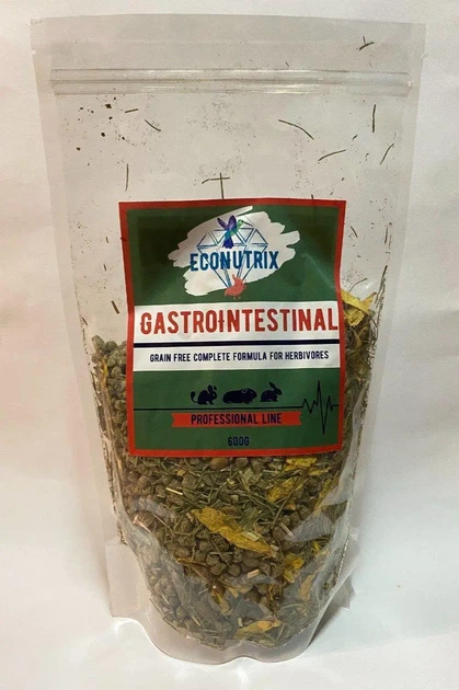EcoNutrix Gastrointestinal - Повноцінний беззерновий корм для кроликів, мурчаків та шиншил 600 г - зображення 2
