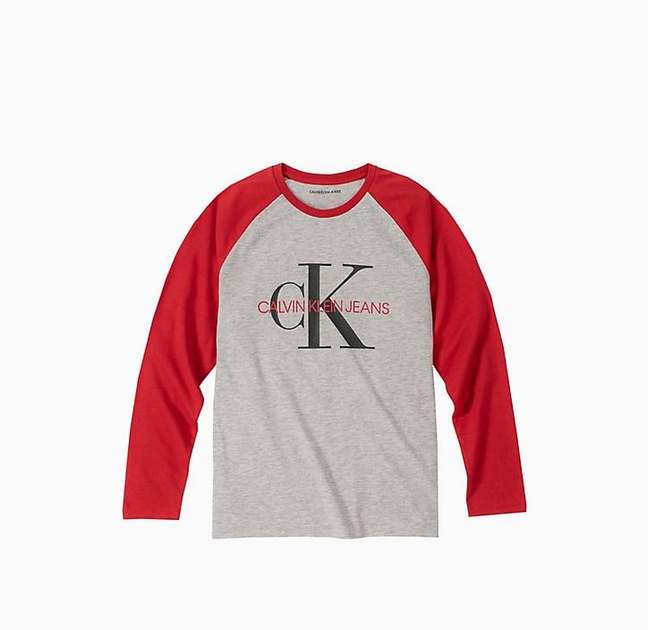 Дитячий реглан (лонгслів) Calvin Klein Jeans для хлопчика, сіро-червоний 7 років 122 см - Фото 2 Дитячий реглан (лонгслів) Calvin Klein Jeans для хлопчика, сіро-червоний 7 років 122 см - изображение 2