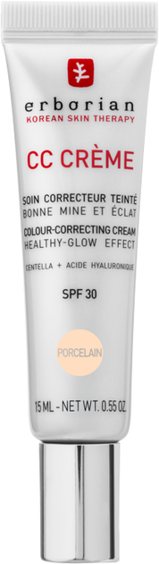 СС-крем Erborian із захистом SPF 30 Porcelain 15 мл (8809255787955) - Фото 1 СС-крем Erborian із захистом SPF 30 Porcelain 15 мл (8809255787955) - зображення 1