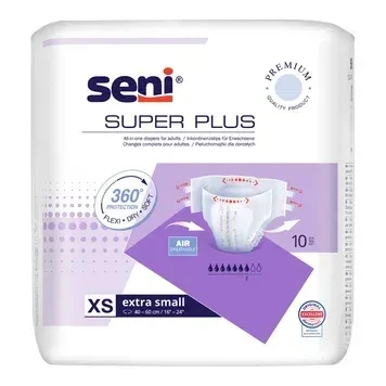 Підгузки для дорослих Seni Super Plus Extra Small (XS), 10 шт (5900516803544) - Фото 1 Підгузки для дорослих Seni Super Plus Extra Small (XS), 10 шт (5900516803544) - изображение 1
