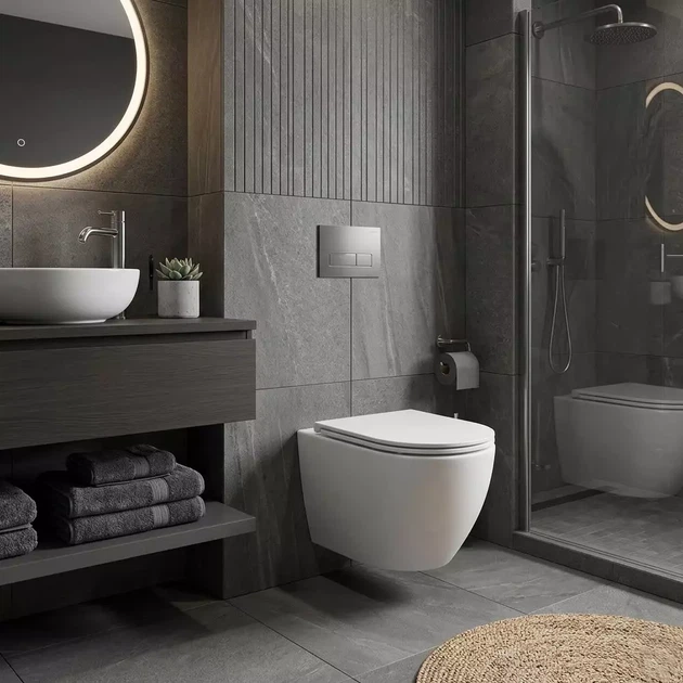 Інсталяція Grohe Rapid SL 38840000 (UA3873200A) з панеллю змиву Skate Cosmopolitan 38732000 + унітаз Devit Aero Rimless 3810830 Vortex Flush з сидінням Soft Close дюропласт - зображення 8