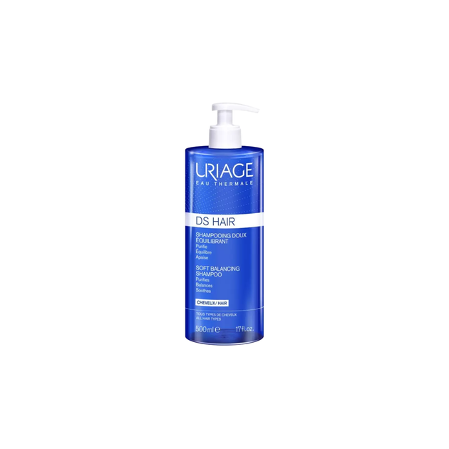 Шампунь для мягкого балансирования волос Uriage DS Hair Soft Balancing, 500 мл - Фото 2 Шампунь для мягкого балансирования волос Uriage DS Hair Soft Balancing, 500 мл - изображение 2
