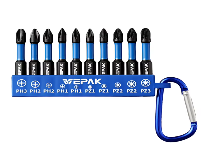 Набор бит ударных VEPAK PH1–PH3, PZ1–PZ3 50 мм - Фото 2 Набор бит ударных VEPAK PH1–PH3, PZ1–PZ3 50 мм - изображение 2