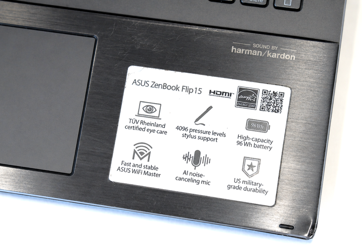 Ноутбук ASUS ZenBook Flip 15 4K OLED Touch GTX 1650 Ti 4GB Core i7-1165G7 16GB SSD 512GB Q538EI Графіт Б/У - зображення 6