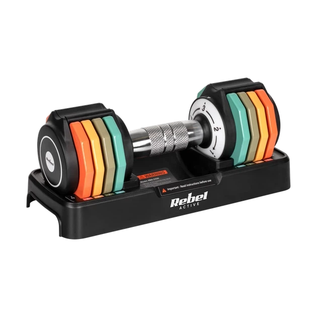 Гантели с регулируемым весом REBEL ACTIVE 2x5кг шаг 1кг (RBA-2334) - изображение 2