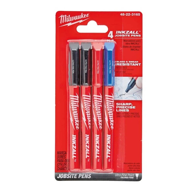Набір маркерів Milwaukee InkZAll синій/червоний/чорний, 2 шт. - зображення 5