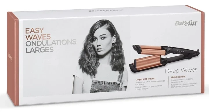 Плойка-гофре Babyliss W2447E 85 Вт 3 температури 160-210°C кераміка чорна - зображення 10