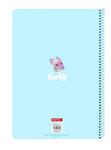 Блокнот Furby А4 небесно-блакитний на спіралі, Safta - зображення 2