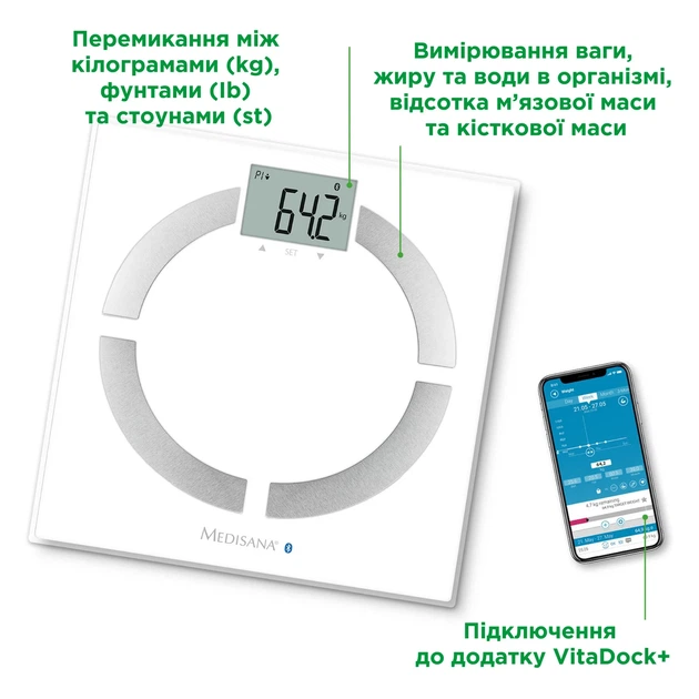 Смарт-весы для анализа состава тела Medisana BS 444 - изображение 4
