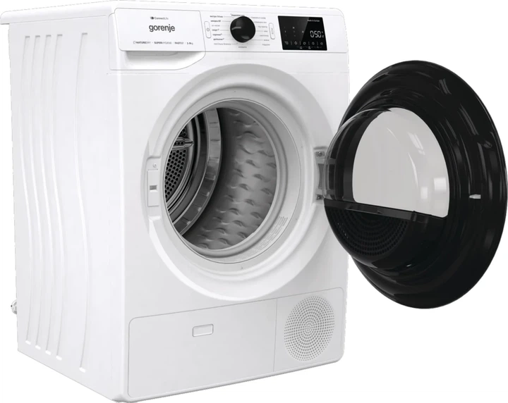 Сушильная машина Gorenje с тепловым насосом, 9 кг, класс энергоэффективности A++, 60 см, с дисплеем, 16 режимами, Wi-Fi, белая - изображение 5