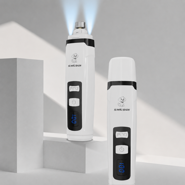Гриндер для когтей собак и котов SMEHNSER M2 PRO с LED-подсветкой, USB Type-C, 2 скорости, дисплей заряда - изображение 7