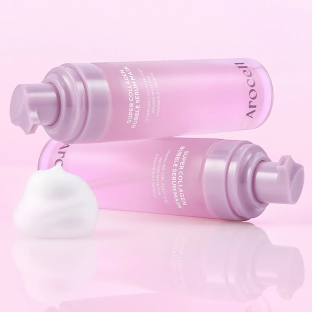 Пузырьковая сыворотка-маска с коллагеном AROCELL Collagen Bubble Serum Mask 90 г - изображение 4