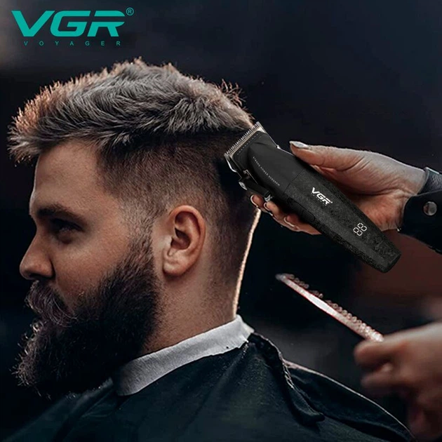 Машинка для стрижки волос и триммер 2в1 аккумуляторные VGR V-640 S2 профессиональный набор для дома и барбершопа - изображение 7