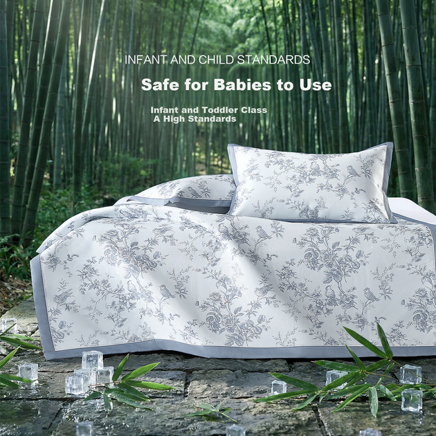 Охлаждающий коврик Mercury Home Textiles Ice Silk класса А, антибактериальный, плотность ткани 1000D, подходит для кондиционеров, можно стирать в машине, обеспечивает глубокий сон, охлаждающий, складной, 180 см × 200 см. - изображение 7