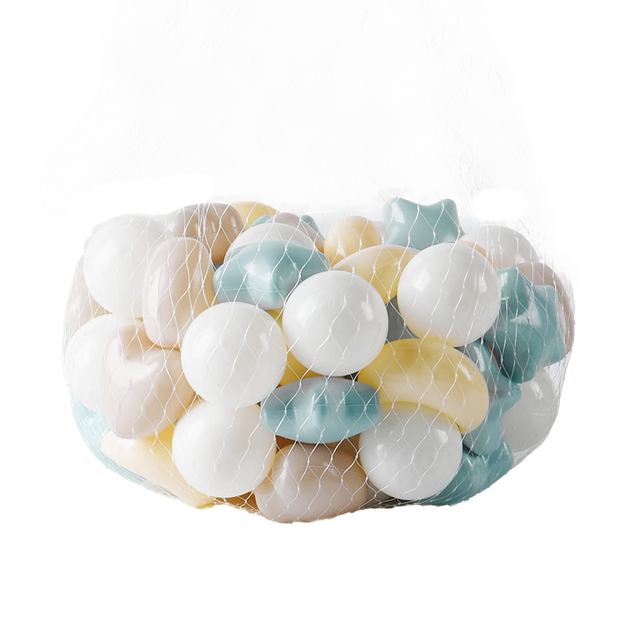 BG-BABYGO Ocean Ball Дитяча іграшка, жувальна кулька Боба, гра для дітей у приміщенні, різнокольорові кульки, покращення зірок, 50 штук - зображення 4