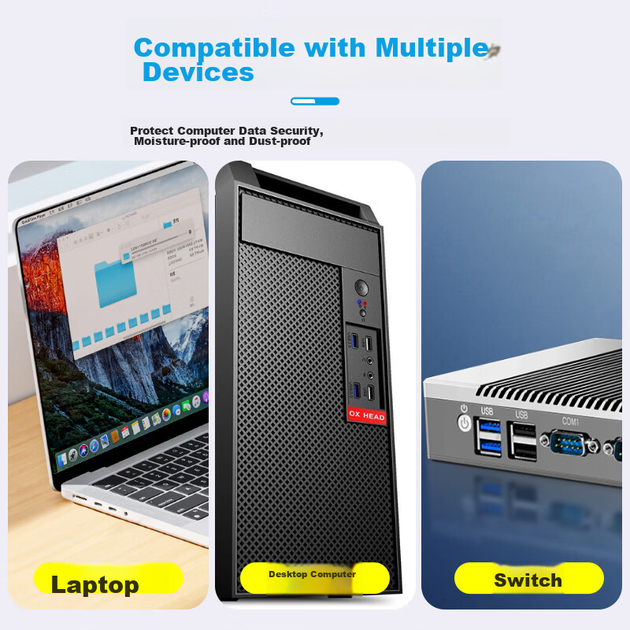 Защитный замок NVV для USB-порта, съемная заглушка для USB-порта, пылезащитная крышка, защита USB-порта, защитная заглушка, NX-FDU черный (комплект из 10 штук) - изображение 11