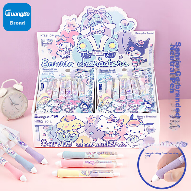 Набор из 6 гелевых ручек GuangBo & Sanrio Comfort Foam с выдвижным стержнем, наконечник ST, европейская упаковка, толщина чернил 0,5 мм, черные чернила, Back-To Stationery, KT82110-6 - Фото 13 Набор из 6 гелевых ручек GuangBo & Sanrio Comfort Foam с выдвижным стержнем, наконечник ST, европейская упаковка, толщина чернил 0,5 мм, черные чернила, Back-To Stationery, KT82110-6 - изображение 13