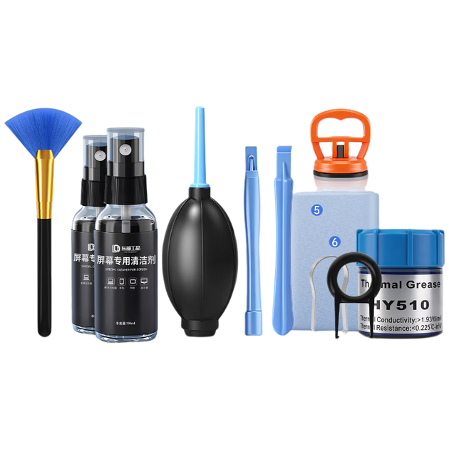 Набор для чистки ноутбуков и замены термопасты Eastern Tools, набор инструментов для разборки компьютера с высокой теплопроводностью, набор отверток для чистки вентиляторов. - изображение 4