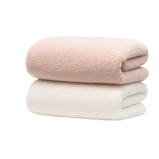 Антибактеріальні рушники Sanli Cloud-Soft, потовщені та збільшені, 2 шт., абсорбуючі, низьколистаючі, для чоловіків та жінок, для вмивання обличчя, купання, спортивні рушники, рожеві/білі - зображення 4