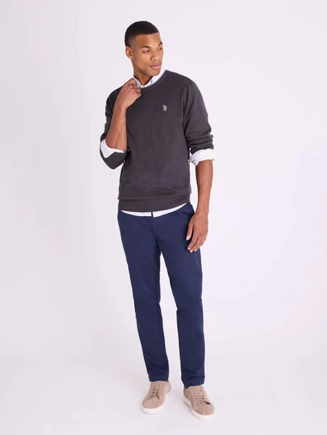 Джемпер чоловічий U.S. Polo Assn USUF6S5243-0000A(Camel Coat Heather) M Графітовий (199225091099) - Фото 3 Джемпер чоловічий U.S. Polo Assn USUF6S5243-0000A(Camel Coat Heather) M Графітовий (199225091099) - зображення 3