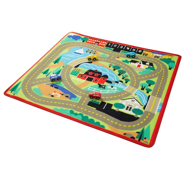 Ігровий килимок з машинками Міська дорога 110х120 см Melissa&Doug MD19400 - Фото 3 Ігровий килимок з машинками Міська дорога 110х120 см Melissa&Doug MD19400 - зображення 3
