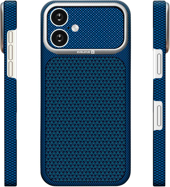 Etui Evelatus Carbon Premium MagSafe do Apple iPhone 16 Midnight Blue (4752192110659) - Zdjęcie 2 Etui Evelatus Carbon Premium MagSafe do Apple iPhone 16 Midnight Blue (4752192110659) - obraz 2
