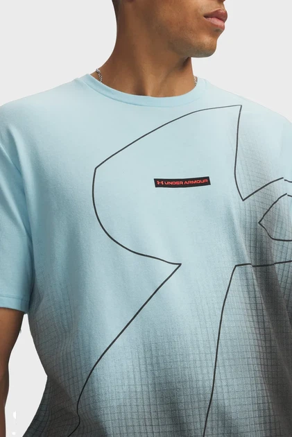 Чоловіча блакитна футболка UA M 60/40S BLEND LOGO SS Under Armour XL 6013612-293 - Фото 2 Чоловіча блакитна футболка UA M 60/40S BLEND LOGO SS Under Armour XL 6013612-293 - изображение 2