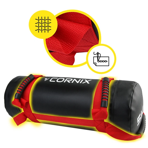 Мешок для кроссфита Cornix 5 кг тренировочный XR-0548 Black/Red - изображение 6