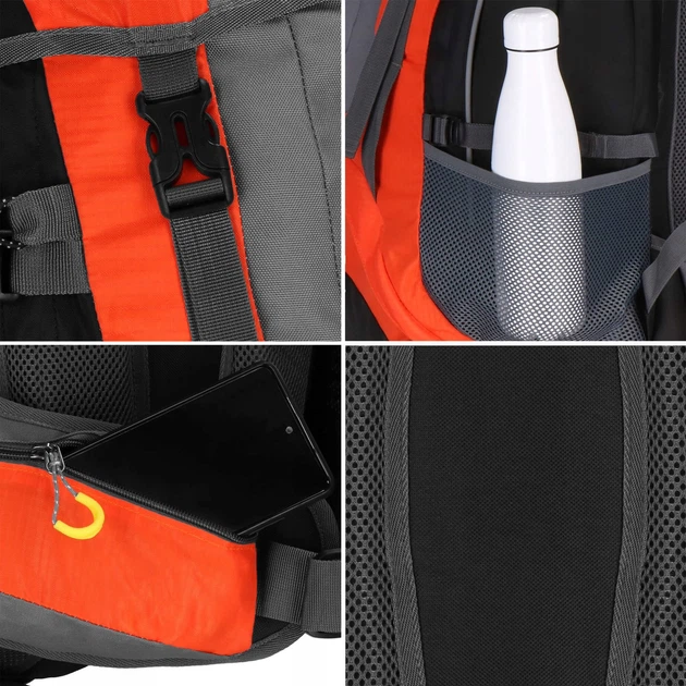 Туристический рюкзак Springos 70 л CS0128 Black/Grey/Orange - Фото 8 Туристический рюкзак Springos 70 л CS0128 Black/Grey/Orange - изображение 8