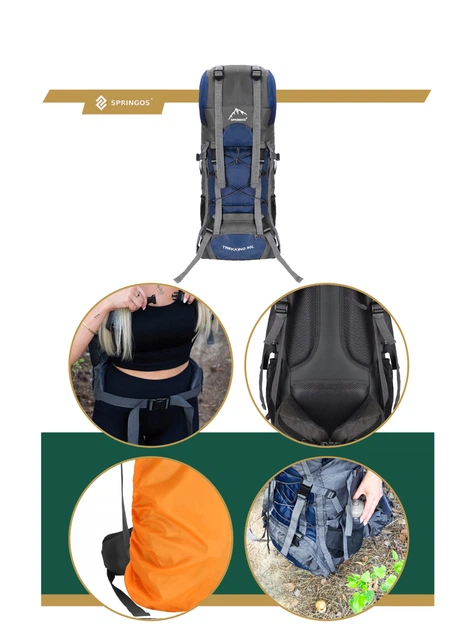 Туристический рюкзак Springos 90 л CS0130 Navy Blue/Grey - Фото 13 Туристический рюкзак Springos 90 л CS0130 Navy Blue/Grey - изображение 13
