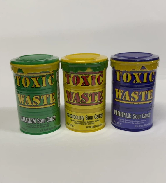 Набор Toxic Waste Лютый Токс 3 шт (Кисли Конфеты Yellow + Green + Purple - Фото 1 Набор Toxic Waste Лютый Токс 3 шт (Кисли Конфеты Yellow + Green + Purple - изображение 1