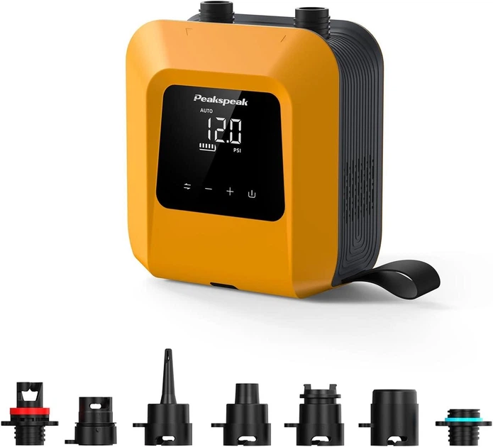 Аккумуляторный электрический насос для SUP Peakspeak, 20 PSI, 2600 мАч, цифровой дисплей - Фото 1 Аккумуляторный электрический насос для SUP Peakspeak, 20 PSI, 2600 мАч, цифровой дисплей - изображение 1